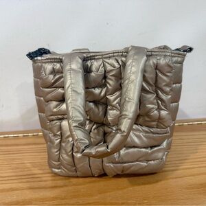 THINK ROYLN Metallic Quilted Tote